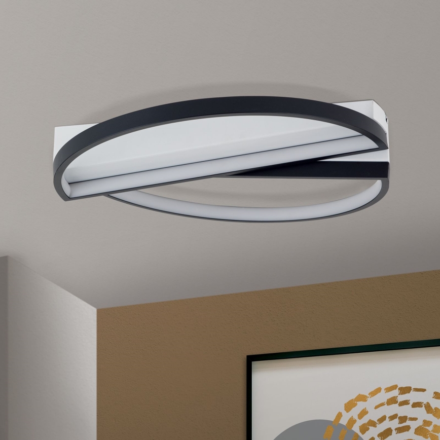 LED Dimmable φωτιστικό οροφής OLGA LED/28W/230V μαύρο/λευκό