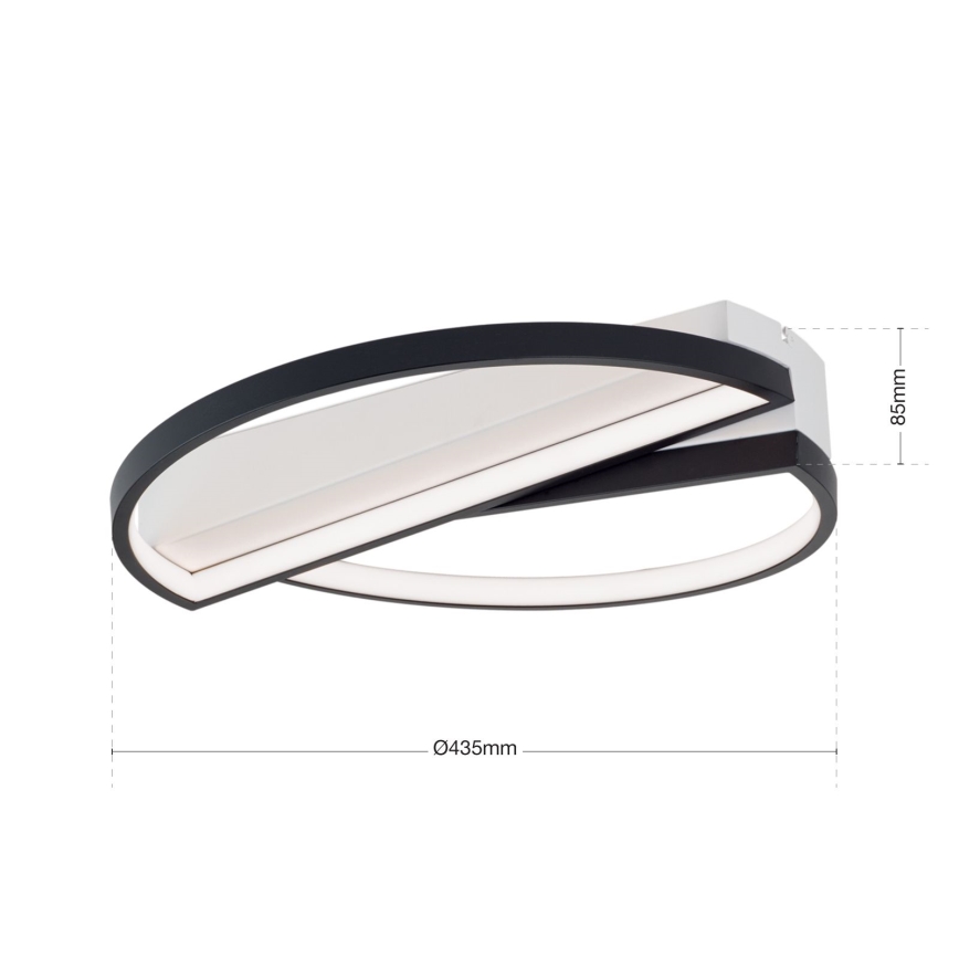 LED Dimmable φωτιστικό οροφής OLGA LED/28W/230V μαύρο/λευκό