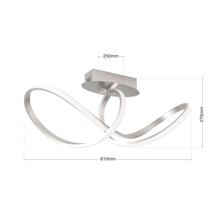 Πλαφονιέρα οροφής ντιμαριζόμενη LED CIRCUS LED/30W/230V ματ χρώμιο