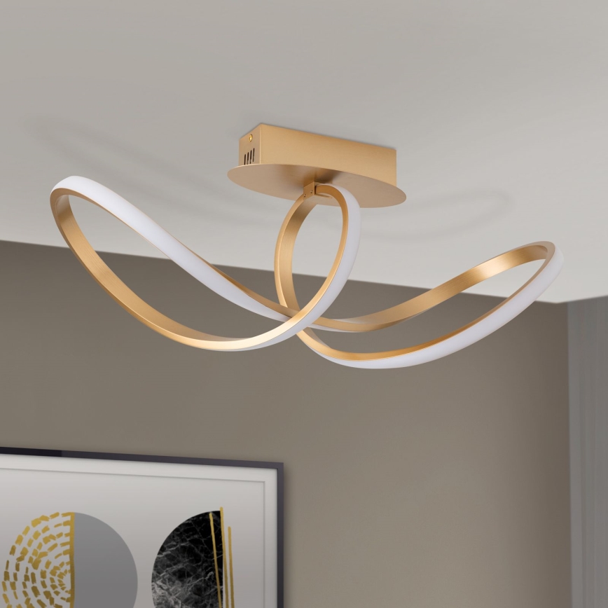 Πλαφονιέρα οροφής ντιμαριζόμενη LED CIRCUS LED/30W/230V χρυσό