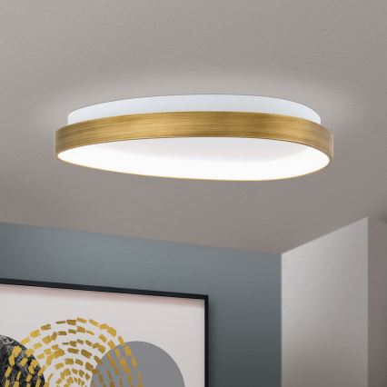 Φωτιστικό οροφής LED CHARLIE LED/35W/230V διάμετρος 45 cm χρυσό