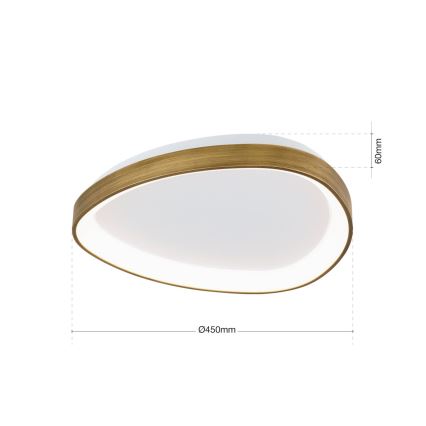 Φωτιστικό οροφής LED CHARLIE LED/35W/230V διάμετρος 45 cm χρυσό