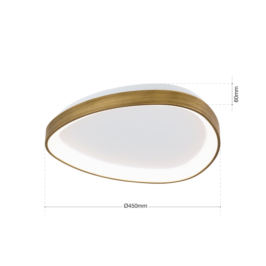 Φωτιστικό οροφής LED CHARLIE LED/35W/230V διάμετρος 45 cm χρυσό