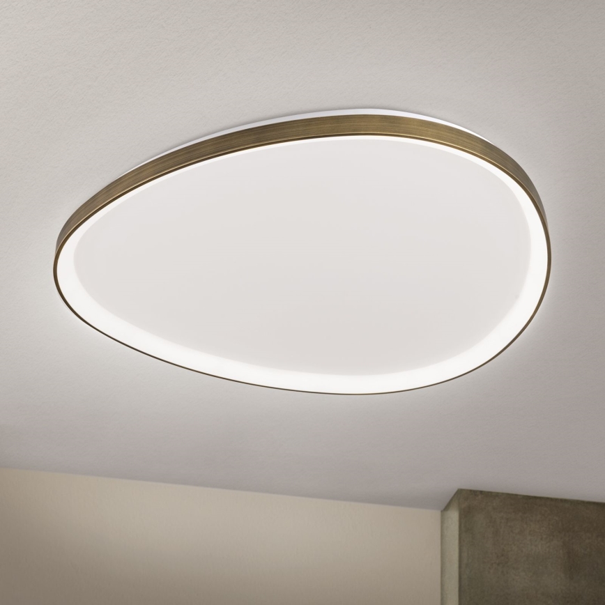 Φωτιστικό οροφής LED CHARLIE LED/72W/230V διάμετρος 80 cm χρυσό