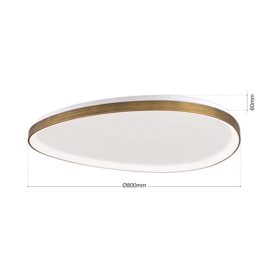 Φωτιστικό οροφής LED CHARLIE LED/72W/230V διάμετρος 80 cm χρυσό