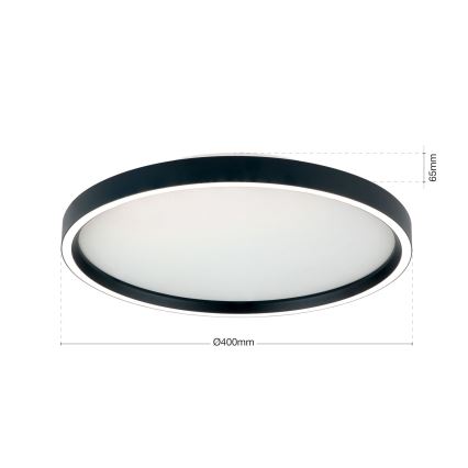 LED Dimmable φωτιστικό οροφής MASCA LED/36W/230V 2700/3350/4000K διάμετρος 40 cm μαύρο
