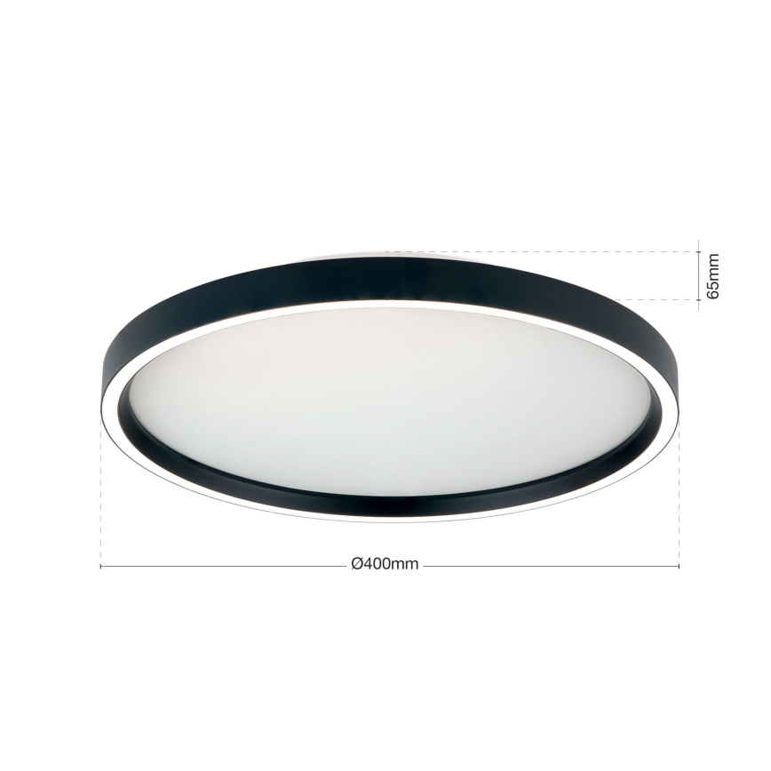 LED Dimmable φωτιστικό οροφής MASCA LED/36W/230V 2700/3350/4000K διάμετρος 40 cm μαύρο