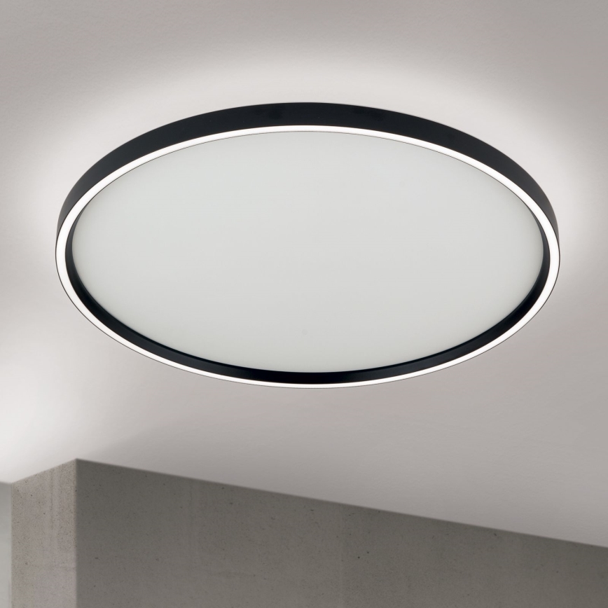 LED Dimmable φωτιστικό οροφής MASCA LED/47W/230V 2700/3350/4000K διάμετρος 60 cm μαύρο