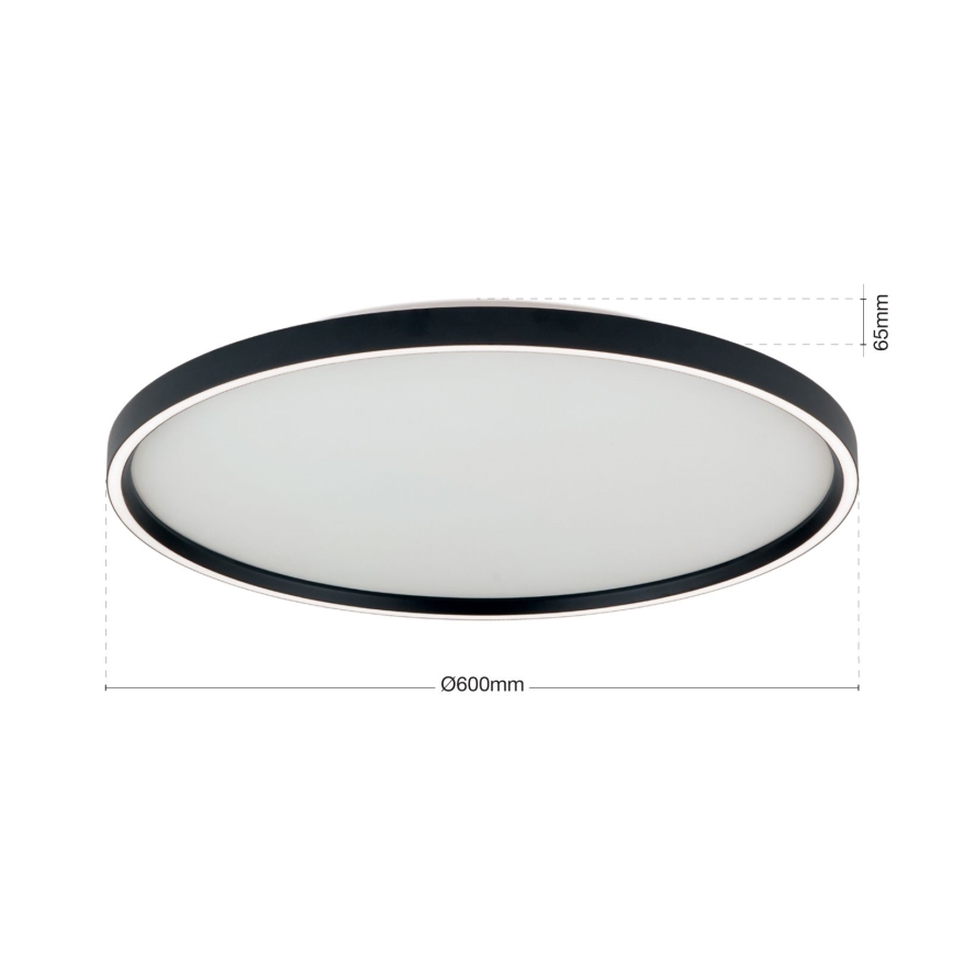 LED Dimmable φωτιστικό οροφής MASCA LED/47W/230V 2700/3350/4000K διάμετρος 60 cm μαύρο