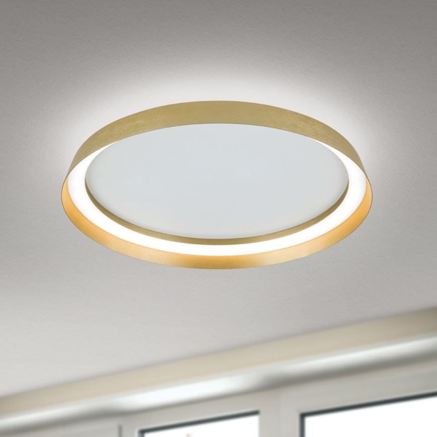 LED Dimmable φωτιστικό οροφής MANTA LED/38W/230V 2700/3000/4000K διάμετρος 45 cm χρυσό