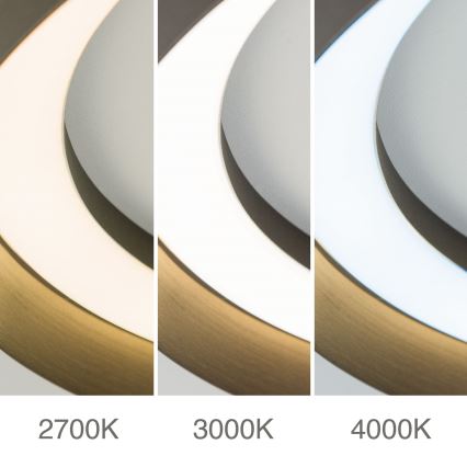 LED Dimmable φωτιστικό οροφής MANTA LED/38W/230V 2700/3000/4000K διάμετρος 45 cm καφέ
