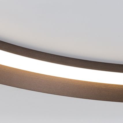 LED Dimmable φωτιστικό οροφής MANTA LED/38W/230V 2700/3000/4000K διάμετρος 45 cm καφέ