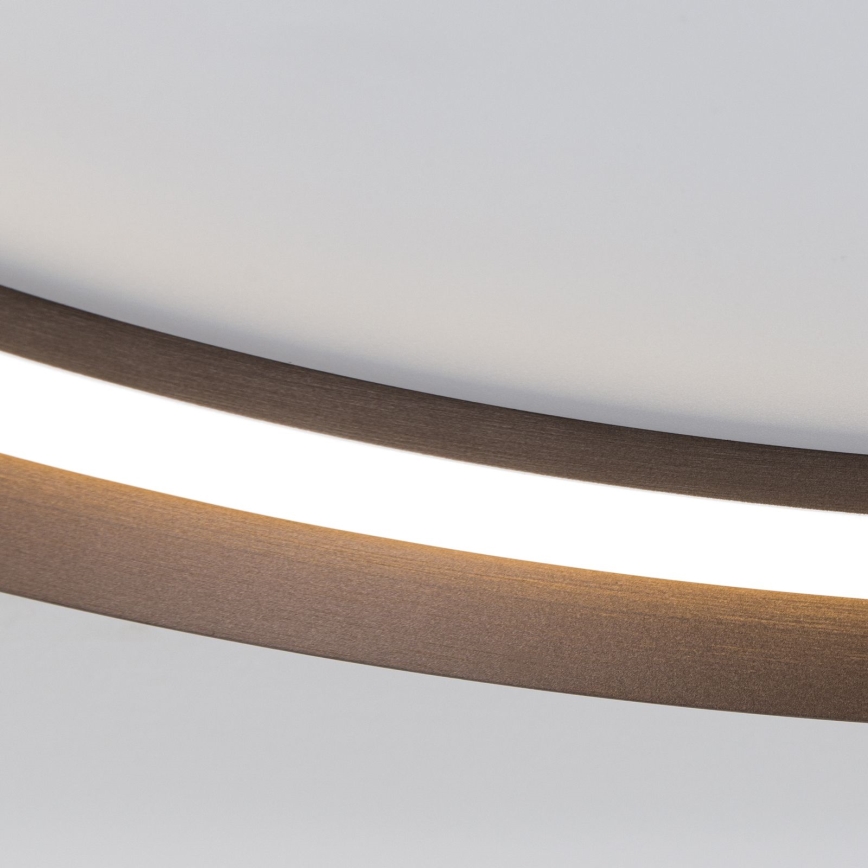 LED Dimmable φωτιστικό οροφής MANTA LED/38W/230V 2700/3000/4000K διάμετρος 45 cm καφέ