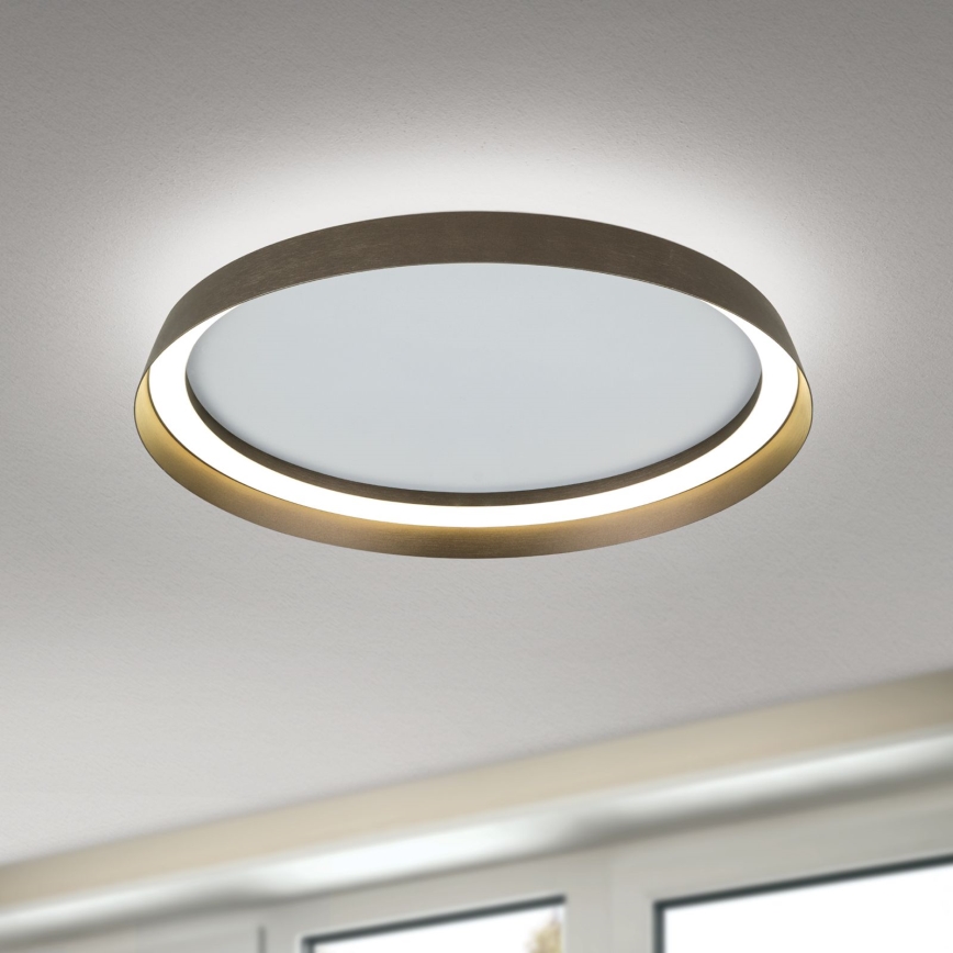 LED Ρυθμιζόμενο φωτιστικό οροφής MANTA LED/38W/230V 2700/3000/4000K διάμ. 45 εκ. καφέ
