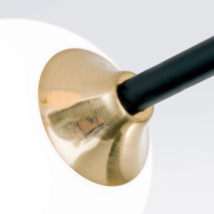 Πλαφονιέρα οροφής SNOWWHITE 6xG9/20W/230V διάμετρος 84 cm μαύρο/χρυσό