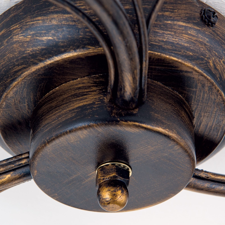 Πλαφονιέρα οροφής SISI 3xE14/40W/230V διάμετρος 60 cm μπρονζέ/πατίνα