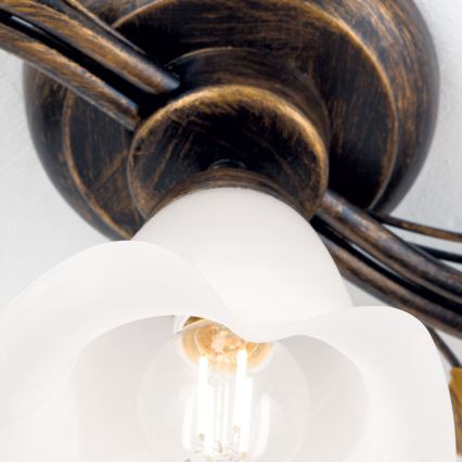 Πλαφονιέρα οροφής SISI 5xE14/40W/230V μπρονζέ/πατίνα