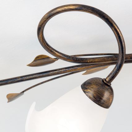 Πλαφονιέρα οροφής SISI 5xE14/40W/230V μπρονζέ/πατίνα