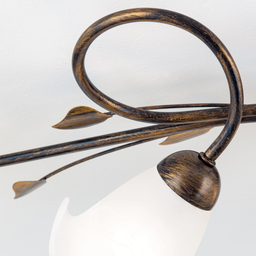 Πλαφονιέρα οροφής SISI 5xE14/40W/230V μπρονζέ/πατίνα