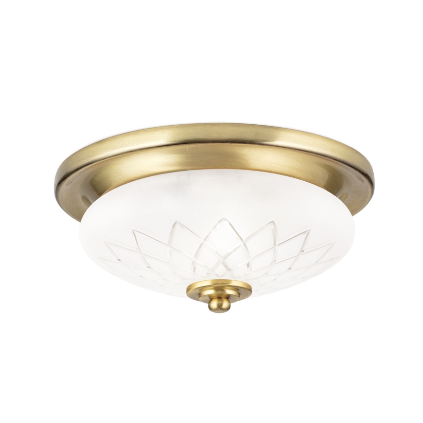 Φωτιστικό οροφής PORTO 1xE27/40W/230V διάμετρος 26 cm χρυσό