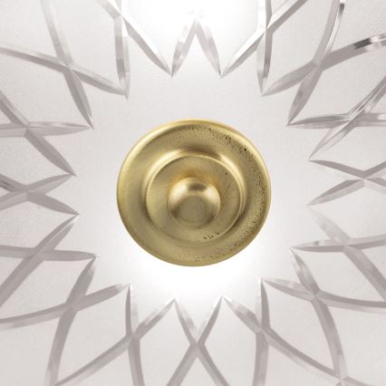 Φωτιστικό οροφής PORTO 2xE27/40W/230V διάμετρος 37 cm χρυσό