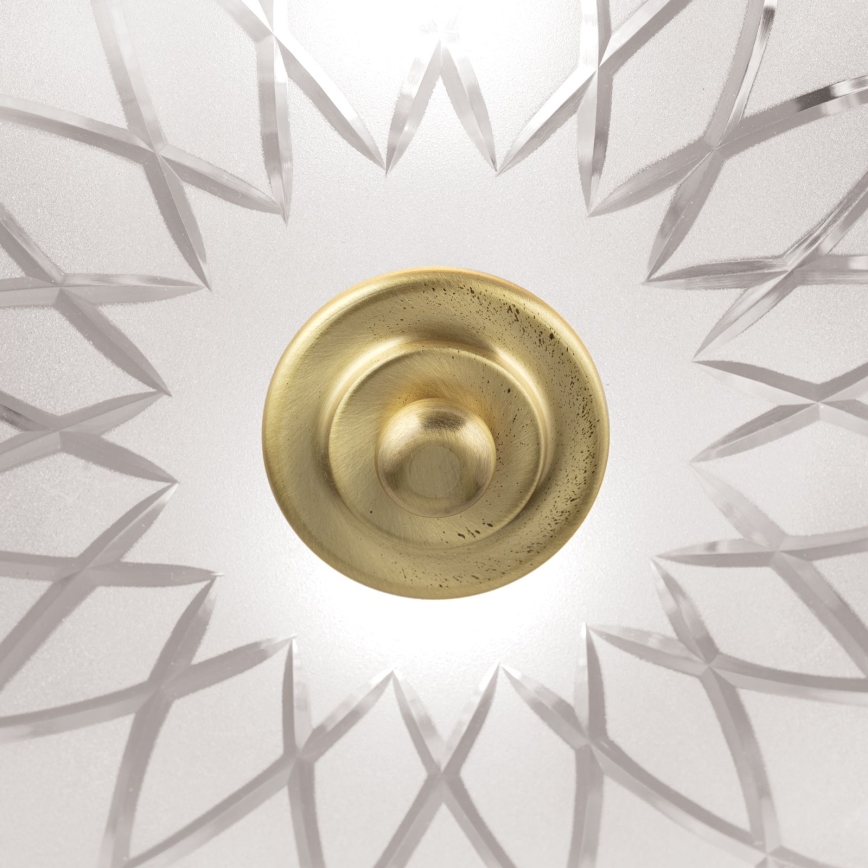 Φωτιστικό οροφής PORTO 2xE27/40W/230V διάμετρος 37 cm χρυσό