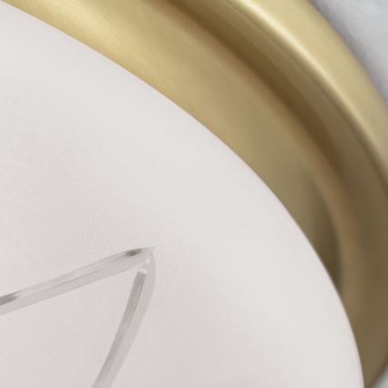 Φωτιστικό οροφής PORTO 2xE27/40W/230V διάμετρος 37 cm χρυσό