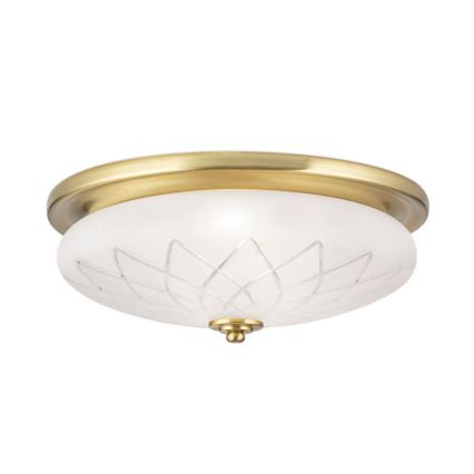 Φωτιστικό οροφής PORTO 2xE27/40W/230V διάμετρος 37 cm χρυσό