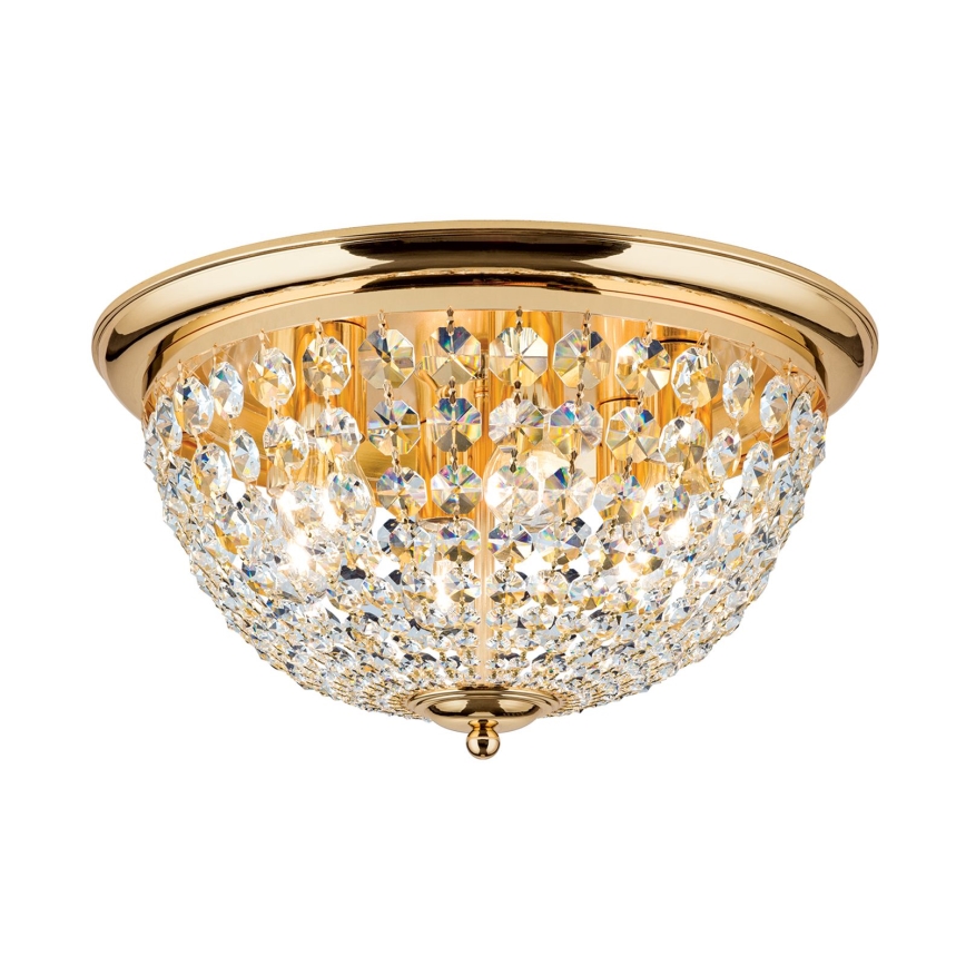 Κρυστάλλινο φωτιστικό οροφής PLAFOND 6xE27/40W/230V διάμετρος 47 cm χρυσό