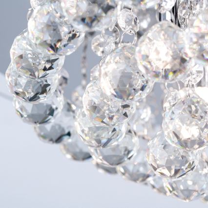 Κρυστάλλινο φωτιστικό οροφής GLORIA 4xG9/40W/230V διάμετρος 38 cm διαφανή/γυαλιστερό χρώμιο