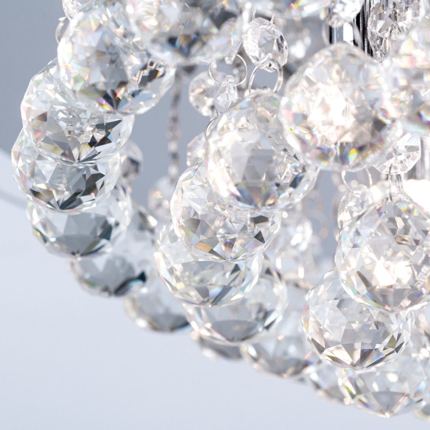 Κρυστάλλινο φωτιστικό οροφής GLORIA 4xG9/40W/230V διάμετρος 38 cm διαφανή/γυαλιστερό χρώμιο