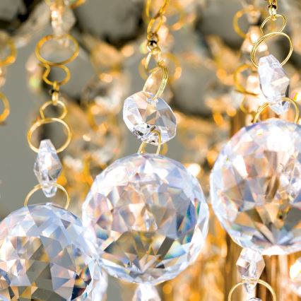 Κρυστάλλινο φωτιστικό οροφής GLORIA 4xG9/40W/230V διάμετρος 38 cm χρυσό