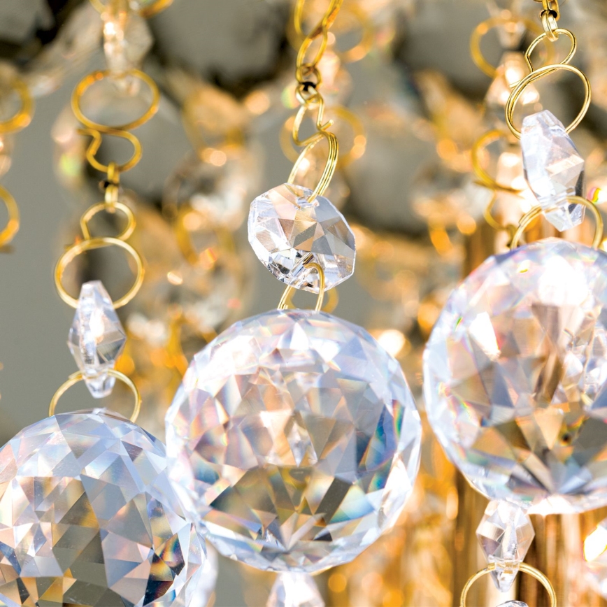 Κρυστάλλινο φωτιστικό οροφής GLORIA 4xG9/40W/230V διάμετρος 38 cm χρυσό