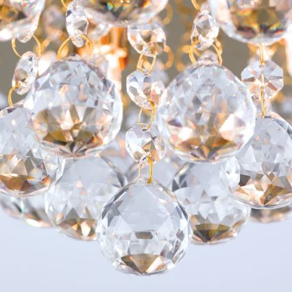 Κρυστάλλινο φωτιστικό οροφής GLORIA 4xG9/40W/230V διάμετρος 38 cm χρυσό