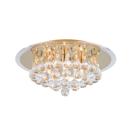 Κρυστάλλινο φωτιστικό οροφής GLORIA 4xG9/40W/230V διάμετρος 38 cm χρυσό