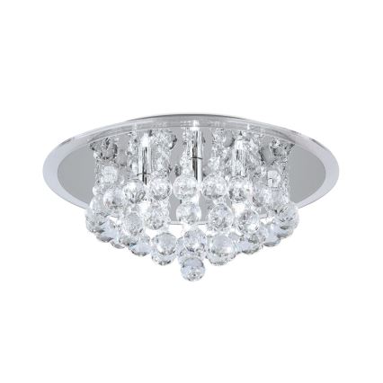 Κρυστάλλινο φωτιστικό οροφής GLORIA 4xG9/40W/230V διάμετρος 38 cm διαφανή/γυαλιστερό χρώμιο