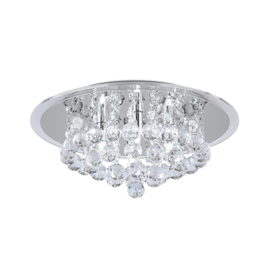 Κρυστάλλινο φωτιστικό οροφής GLORIA 4xG9/40W/230V διάμετρος 38 cm διαφανή/γυαλιστερό χρώμιο