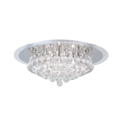 Κρυστάλλινο φωτιστικό οροφής GLORIA 6xG9/40W/230V διάμετρος 50 cm διαφανή/γυαλιστερό χρώμιο