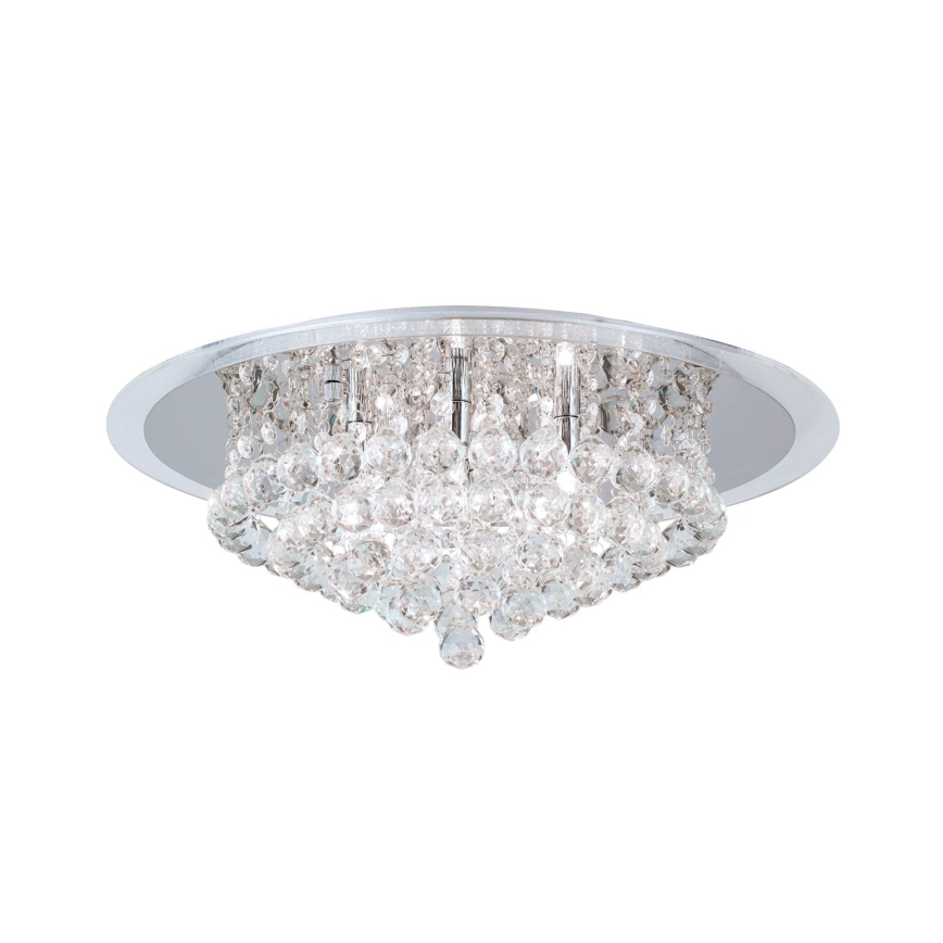 Κρυστάλλινο φωτιστικό οροφής GLORIA 6xG9/40W/230V διάμετρος 50 cm διαφανή/γυαλιστερό χρώμιο