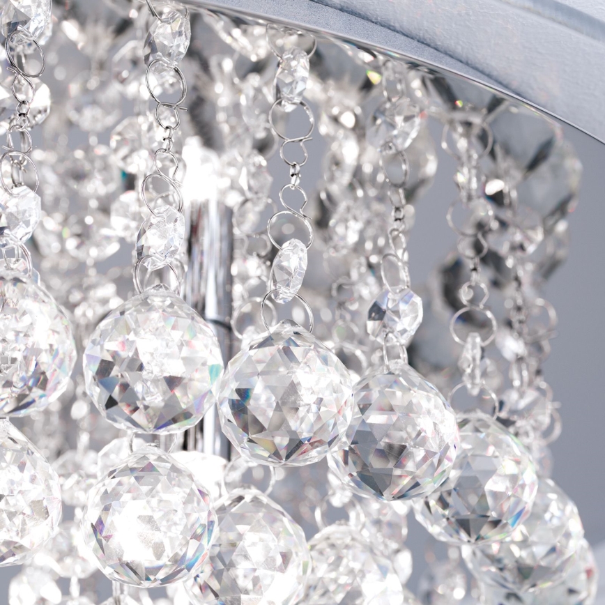 Κρυστάλλινο φωτιστικό οροφής GLORIA 6xG9/40W/230V διάμετρος 50 cm διαφανή/γυαλιστερό χρώμιο