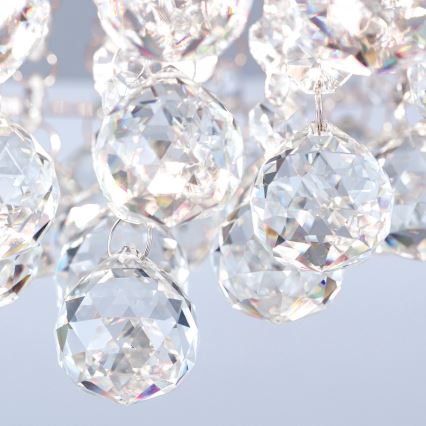 Κρυστάλλινο φωτιστικό οροφής GLORIA 6xG9/40W/230V διάμετρος 50 cm διαφανή/γυαλιστερό χρώμιο