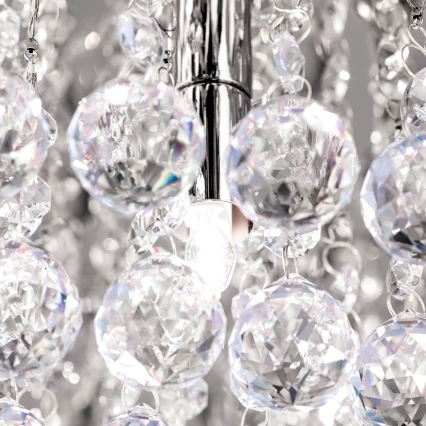 Κρυστάλλινο φωτιστικό οροφής GLORIA 6xG9/40W/230V διάμετρος 50 cm διαφανή/γυαλιστερό χρώμιο