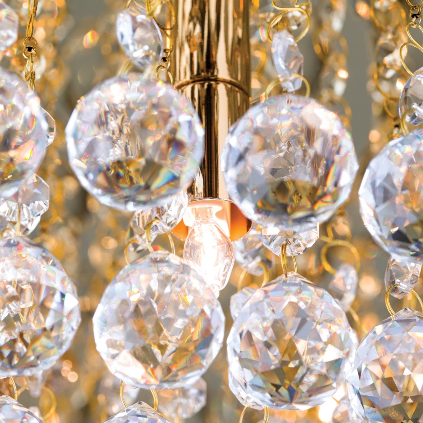 Κρυστάλλινο φωτιστικό οροφής GLORIA 6xG9/40W/230V διάμετρος 50 cm χρυσό