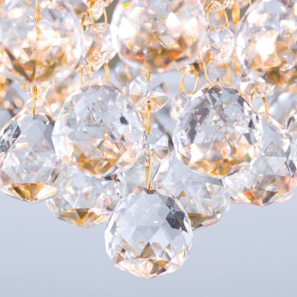 Κρυστάλλινο φωτιστικό οροφής GLORIA 6xG9/40W/230V διάμετρος 50 cm χρυσό