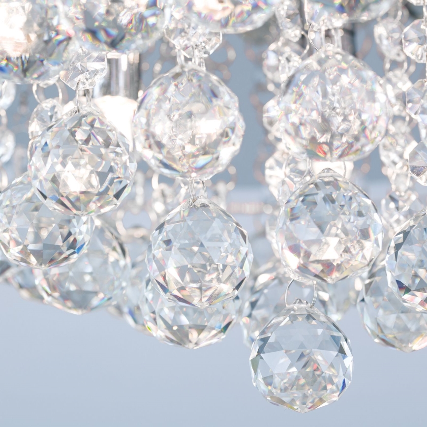 Κρυστάλλινο φωτιστικό οροφής GLORIA 9xG9/40W/230V διάμετρος 62 cm διαφανή/γυαλιστερό χρώμιο