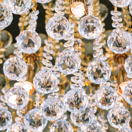 Κρυστάλλινο φωτιστικό οροφής GLORIA 9xG9/40W/230V διάμετρος 62 cm χρυσό