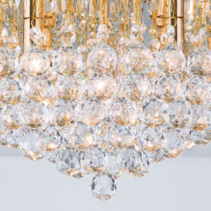 Κρυστάλλινο φωτιστικό οροφής GLORIA 9xG9/40W/230V διάμετρος 62 cm χρυσό