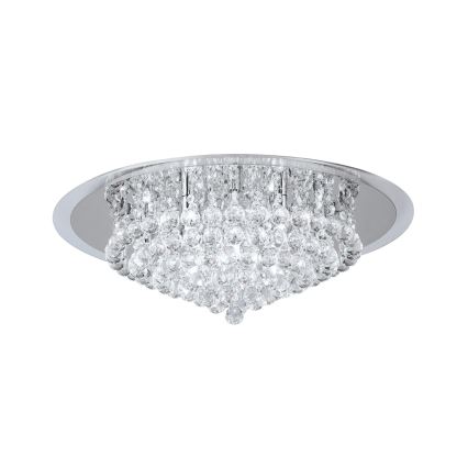 Κρυστάλλινο φωτιστικό οροφής GLORIA 9xG9/40W/230V διάμετρος 62 cm διαφανή/γυαλιστερό χρώμιο