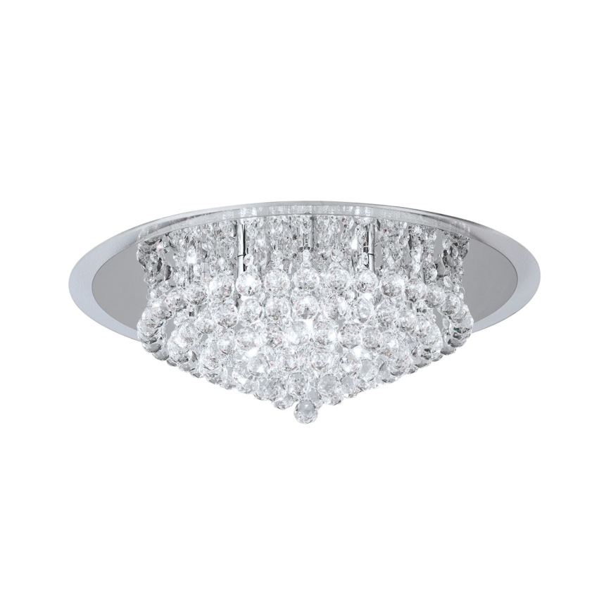 Κρυστάλλινο φωτιστικό οροφής GLORIA 9xG9/40W/230V διάμετρος 62 cm διαφανή/γυαλιστερό χρώμιο