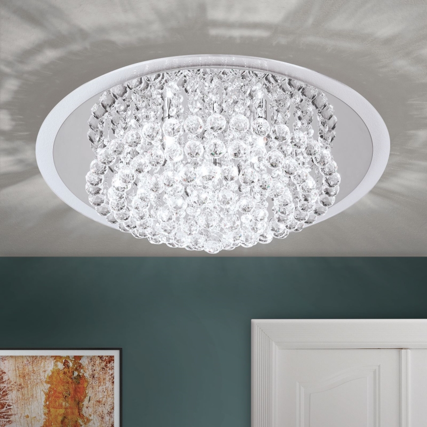 Κρυστάλλινο φωτιστικό οροφής GLORIA 9xG9/40W/230V διάμετρος 62 cm διαφανή/γυαλιστερό χρώμιο